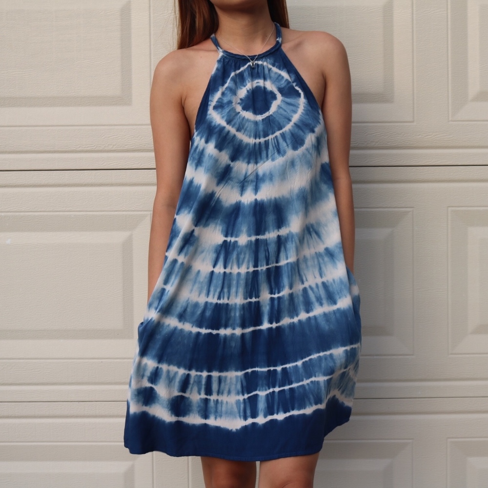 blue dye EA dress